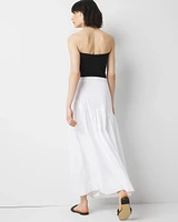 Poplin A-Line Maxi Skirt