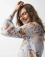 Tie Neck Chiffon Blouse