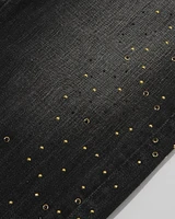 High-Rise Embellished Slim Ankle Jeans