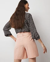 Extra High-Rise Belted Tailored Shorts