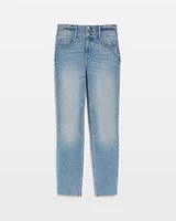 Extra High-Rise Double Waistband Slim Ankle Jeans