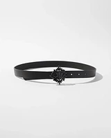 Hematite Starburst Buckle Pant Belt