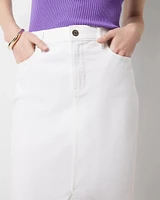 Petite Denim Maxi Skirt