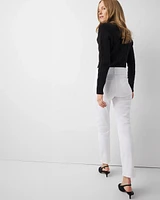 Extra High-Rise Double Waistband Straight Ankle Jeans