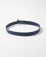 Sculptured Buckle Denim Belt