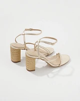 Gold Raffia Sandal