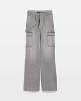 Extra High-Rise Utility Cargo Wide Leg Jeans