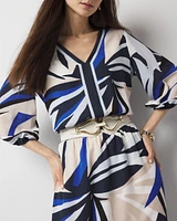Faux Leather Braided Stretch Waist Belt