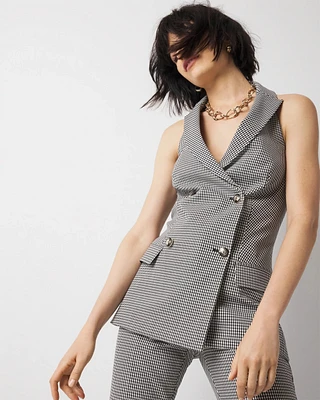 Gingham Halter Vest