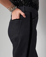 Extra High-Rise Sculpt Velvet Trim Trouser Jean