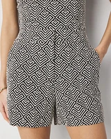 Petite High-Rise Embroidered Short