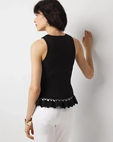 Petite Petal Peplum Sweater Tank