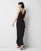 Petite Asymmetric Floral Maxi Dress