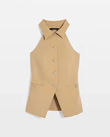 Collared Halter Vest