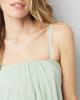 Petite Strapless Drape Gown