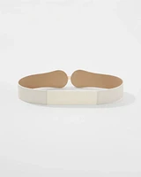 Faux Leather Braided Stretch Waist Belt