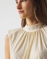 Embellished Blouson Mini Dress