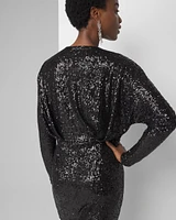 Sequin Pleated Dress