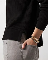 Relaxed Cashmere-Blend V-Neck Sweater