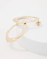 Gold Sculptural Hoop Earrings