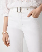 Extra High-Rise Belted Skinny Flare Jean