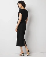 Off-The-Shoulder Midi Dress