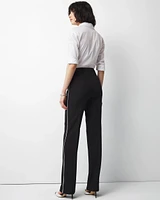 High-Rise Relaxed Trouser with Piping