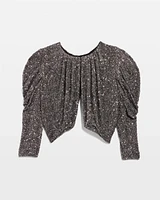 Sequin Drape Bolero