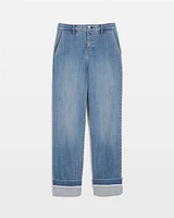 Extra High-Rise Cuffed Relaxed Straight Jean