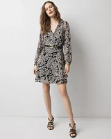 Petite Chiffon Surplice Mini Dress