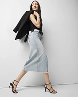 Petite Denim Midi Skirt