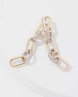 Mixed Metal Links Drop Earrings