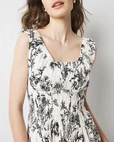 Petite Ruched Tank Midi Dress