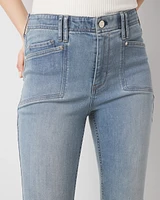 High-Rise Double Pocket Kick Flare Jean