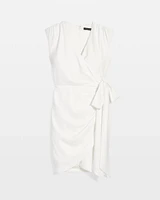 Faux Wrap Mini Dress