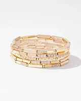 Golden Pavé Stretch Bracelet