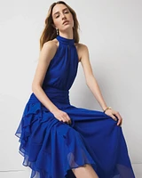 Ruffle Halter Maxi Dress