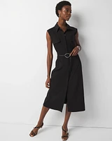 Belted Midi Shirt Dress