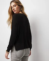 Relaxed Cashmere-Blend V-Neck Sweater