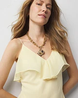 Petite Chiffon Ruffle Slip Dress