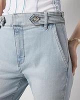 Petite Extra High-Rise Novelty Tab Bootcut Jean
