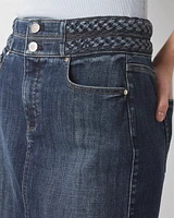 Braided Denim Mini Skirt
