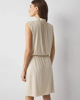 Embellished Blouson Mini Dress