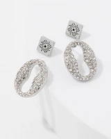 Mariner Link Pavé Stud Earrings