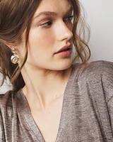 Sculptural Disc Drop Earrings