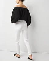 Petite Mid-Rise Double Pocket Girlfriend Jean