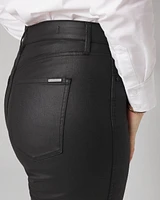High-Rise Straight Coated Denim Jeans