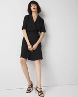 Crepe Shirt Dress