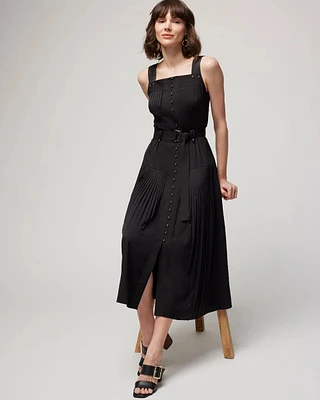 Pleated Utility Dress