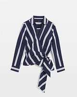 Surplice Poplin Shirt